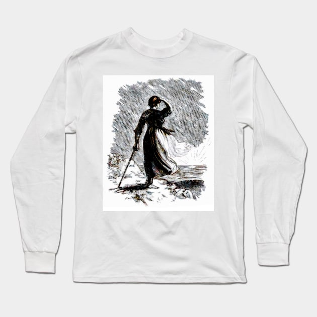 Waiting for Her Man Long Sleeve T-Shirt by PictureNZ